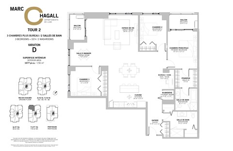 A floor plan for the Marc Hagall Apartments shows apartment layouts and dimensions.